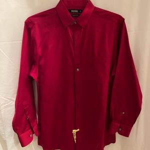Men’s Red Dress Shirt, 15-1/2, 32